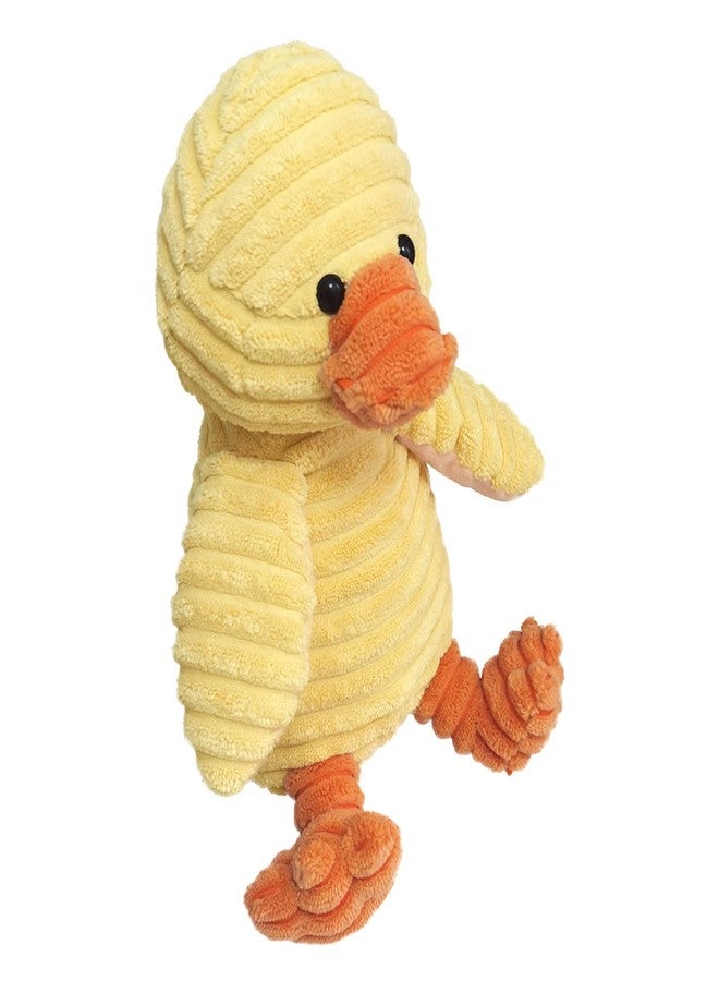 Doindute Corduroy Duck Plush Stuffed Animal, Cute Furry Yellow Duck Toy, Soft Cuddly Plushie Hugger Toy for Boys Girls, Gifts for Kids or Girlfriend, 9 Inches - Image 3